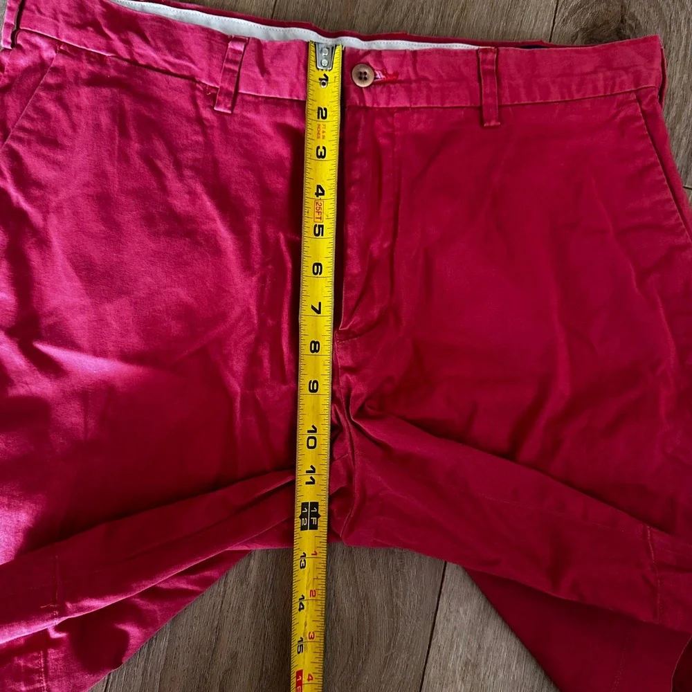 Polo Ralph Lauren Mens Red Stretch Chino Shorts Size 34 Cotton Blend Flat Front